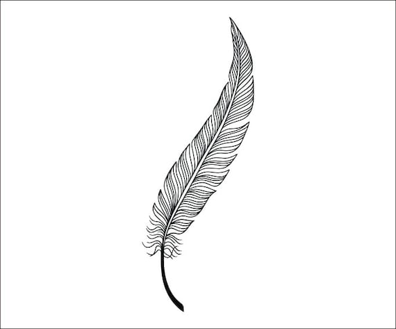 Dekorative Feder Svg Digitale Sofortigen Download Feder Vektor Etsy