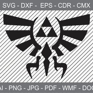 Zelda Triforce of Hyrule -Iron on Transfer  -Cricut file - Laser Cutting and Engraving file - Cameo Silhoutte file -Printable file -SVG file