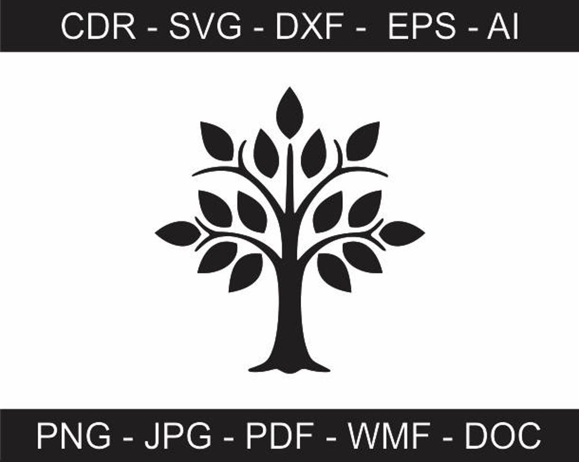 Stylized Tree Svg Ai Dxf Cdr Jpeg Png Pdf Wmf Etsy