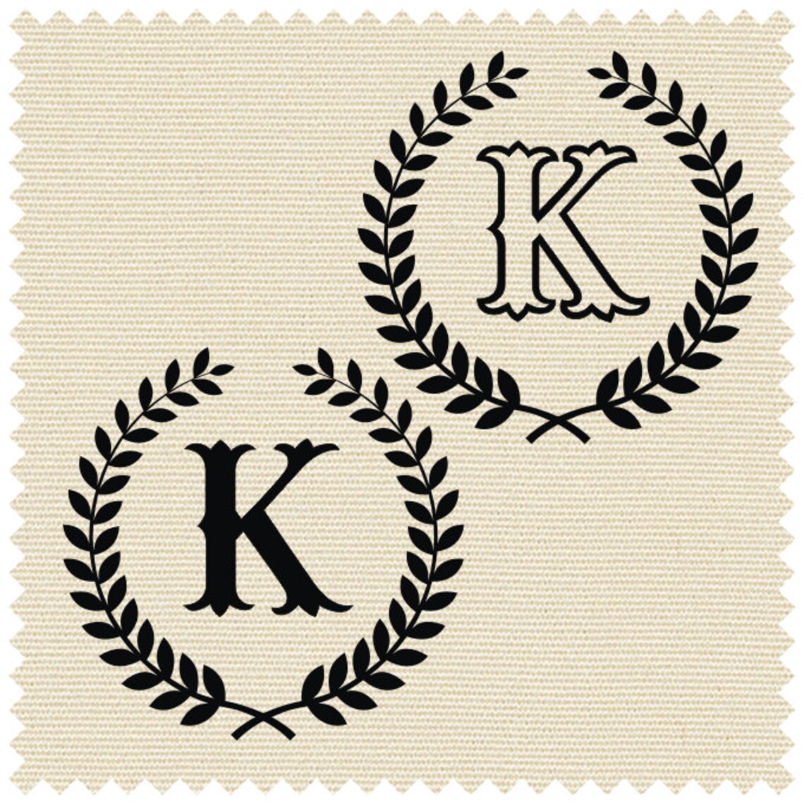 Download Letter K with Laurel Wreath Cricut SVG Design Clipart ...