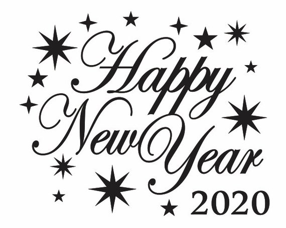 Happy New Year 2020 Design Clipart Happy New Year 2020 Svg File Happy New Year 2020 Png File Cricut File Happy New Year 2020 Dxf File