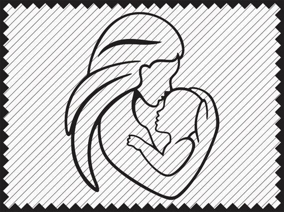 Download Mother And Child Svg Cricut Mother And Child Clipart Iron On Etsy