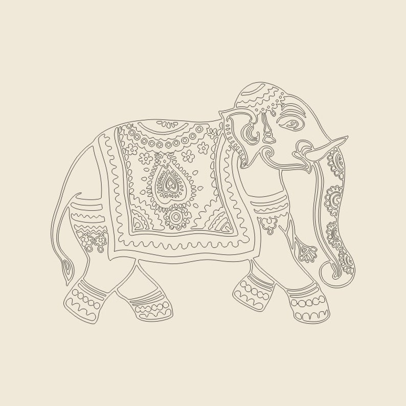 Download Decorative Elephant Design Clipart Decorative Elephant SVG ...