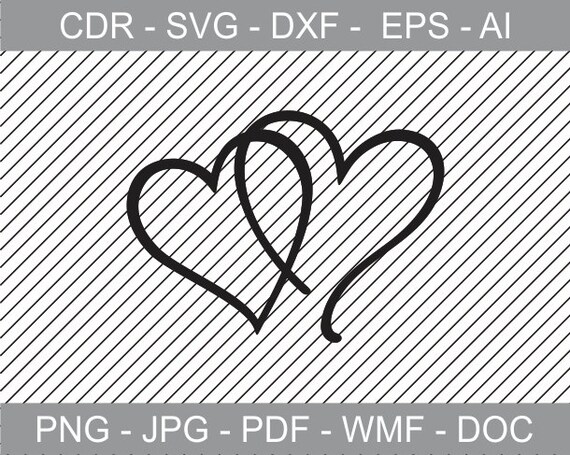 Drawing & Illustration Love Heart svg Interlocking Hearts Deisgn ...