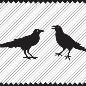 SVG Crows Clipart Cricut Design SVG Raven Clipart Laser Cutting Crow Art Laser Engraving file