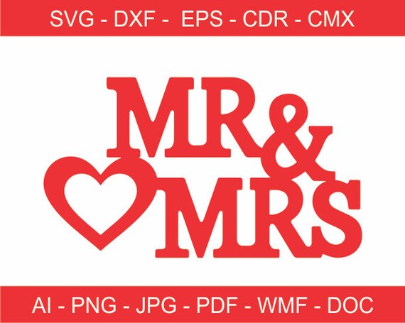 Download Clip Art Art Collectibles Mr And Mrs Svg File Wedding Sign Svg Mr Svg Design Mrs Svg Sign Wedding Decor Printable Cricut Silhouette File