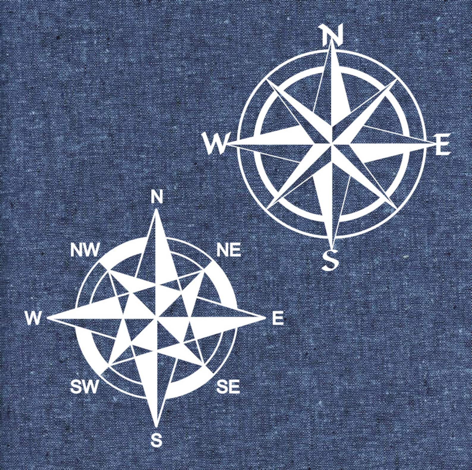 compass rose svg printable clipart iron on transfer vinyl etsy