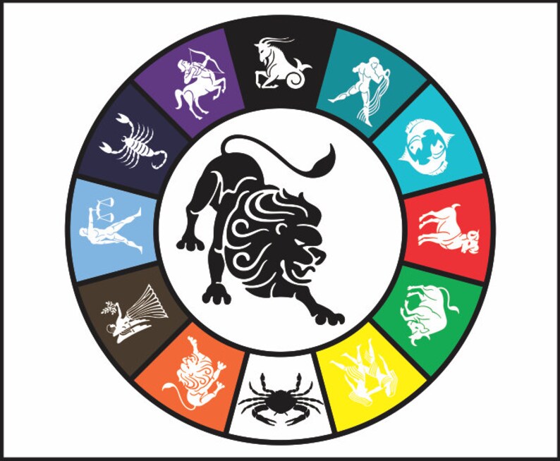 Download LEO Zodiac SVG Leo Clipart Iron on Transfer Leo dxf Vinyl ...