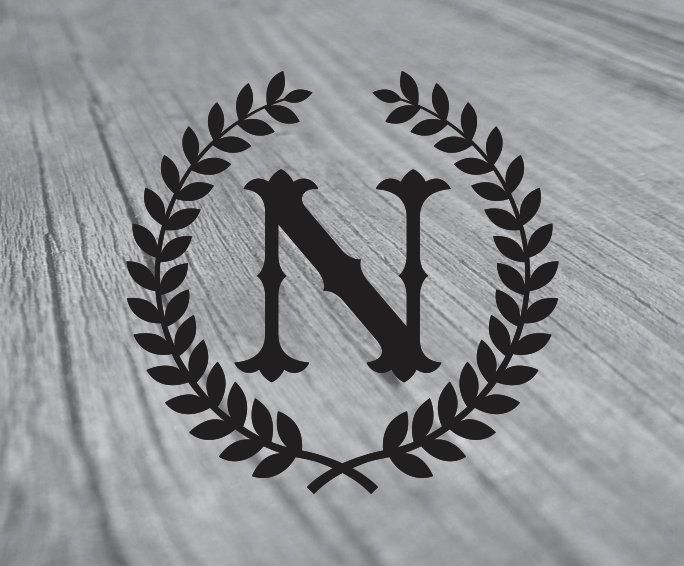 Download Letter N With Laurel Wreath Cricut Svg Design Clipart Monogram Etsy