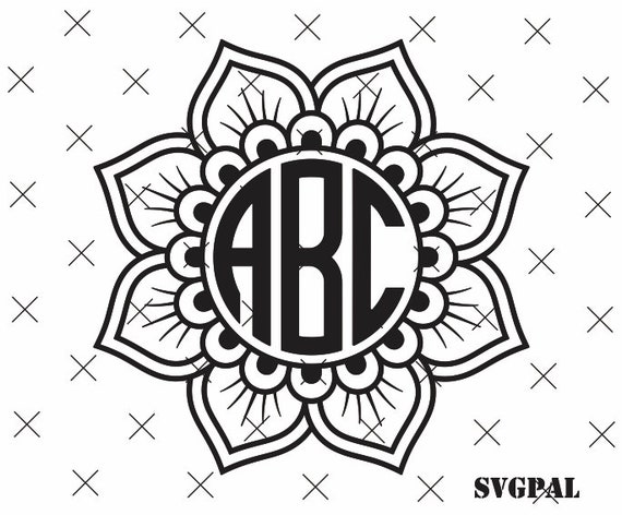 Free Personalization For Mandala Monogram Design Svg Cut File Etsy