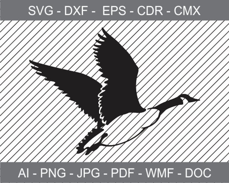Canadian Goose Svg Ai dxf Cdr Pat Jpeg Png pdf Etsy Canada