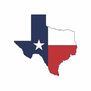 Conception des cliparts vectoriels Svg de l'État du Texas, fichier coupe SVG État du Texas Carte de l'État du Texas Cricut SVG Carte de l'État du Texas fusionnée avec le drapeau, carte du Texas png
