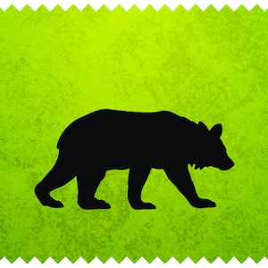 SVG Black Bear Silhouette Clipart Cricut Bear Crossing Clipart Bear Cricut Iron on Black Bear clipart Laser Cutting and Engraving Cameo