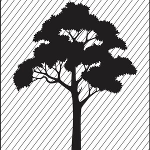 SVG Tree file for Cricut. Tree dxf Vinyl Cutting file - Tree Silhouette png Laser Engraving - Tree Decorative Design for DIY projects