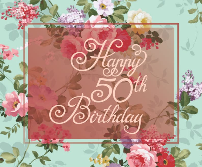 Download Happy 50th Birthday SVG Cricut Happy 50th Birthday Clipart | Etsy