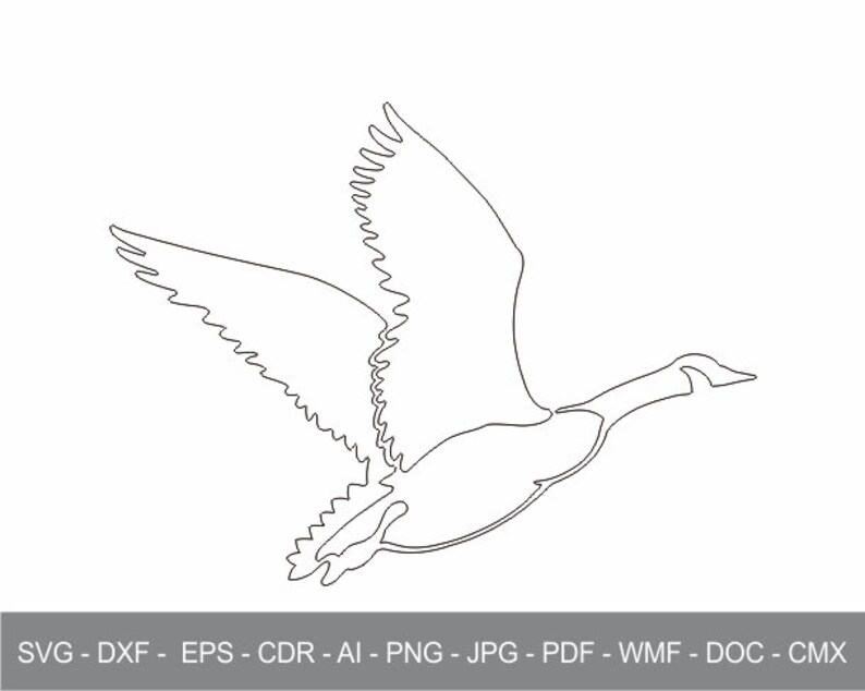 Canadian Goose Svg Ai dxf Cdr Pat Jpeg Png pdf Etsy Canada