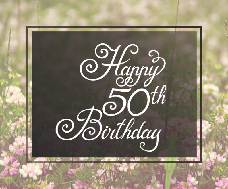 Download Happy 50th Birthday SVG Cricut Happy 50th Birthday Clipart ...