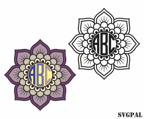 Free Personalization For Mandala Monogram Design Svg Cut File Etsy