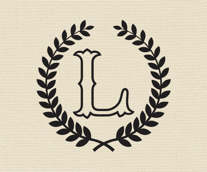 Download Letter L With Laurel Wreath Cricut Svg Design Clipart Monogram Etsy