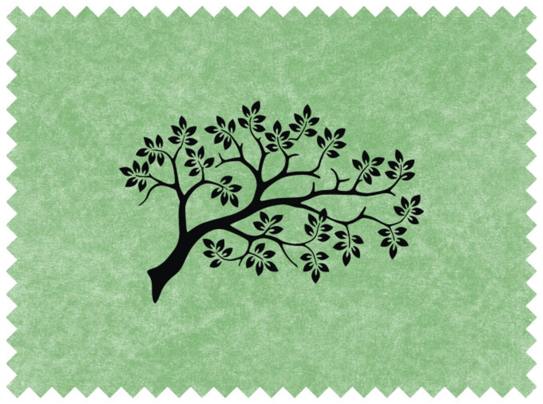 Tree Branch With Leaves SVG Clipart Cricut Cutting Laser Engraving File ...