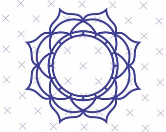 Borde de mandala personalizado GRATIS Clip art de monograma Mandala Círculo SVG Cricut Marco decorativo svg Monograma de círculo png Grabado Mandala svg