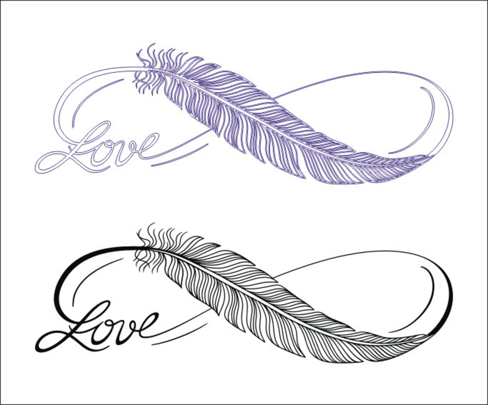 Download Infinity Love SVG Clipart for Cricut Feather svg Laser | Etsy