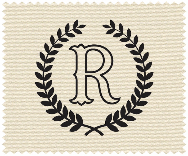 Download Clip Art Art Collectibles Elegant Logo Svg Monogram For Diy Projects Letter R With Laurel Wreath Svg Design Clipart