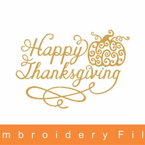 Hallpy Thanksgiving Embroidery File // pes // dst // exp // hus // jef // vip // vp3 // xxx // PES File //Machine Embroidery File //DST file