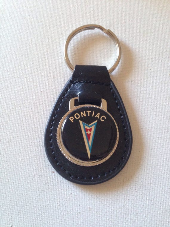 Pontiac Keychain Black Leather Key Chain | Etsy