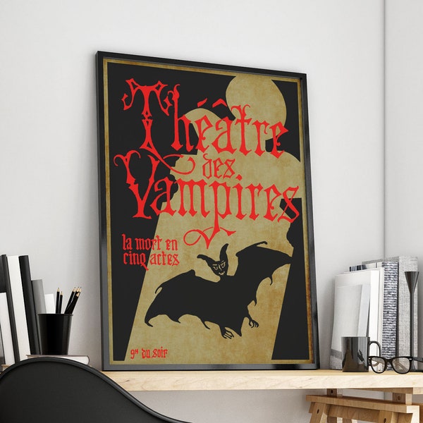 Interview with the Vampire Inspired  - Théâtre des Vampires - Vintage style A4 A3 Art Print