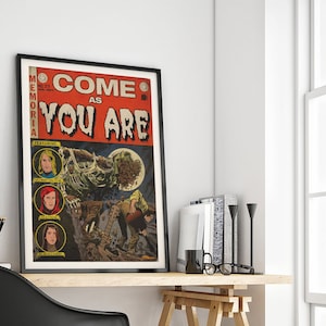 Nirvana Inspired Vintage Pulp Comic Book Cover - Come As You Are - A4 A3 A2 A1 + American Sizes Art Print