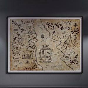 The Princess Bride Story Map A William Goldman & Rob Reiner Inspired Vintage Look A4 A3 A2 A1 Art Print image 3