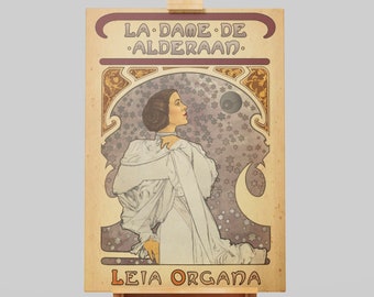 Princess Leia Art Nouveau Print: Star Wars Inspired Poster