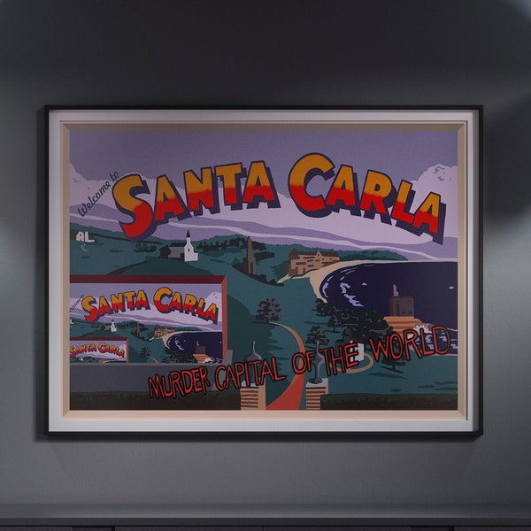 Lost Boys Inspired - Santa Carla Billboard - Movie Prop A4 A3 A2 A1 Art Print + Real Metal Sign