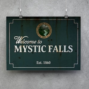 Vampire Diaries Inspired - Welcome to Mystic Falls - Replica Road Sign ...