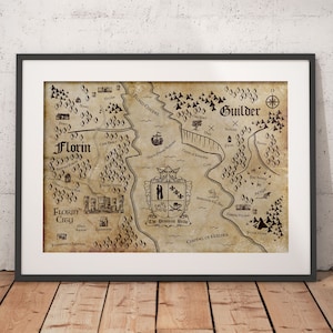 The Princess Bride Story Map A William Goldman & Rob Reiner Inspired Vintage Look A4 A3 A2 A1 Art Print image 1