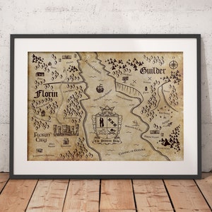 The Princess Bride Story Map - Ein William Goldman & Rob Reiner inspirierter Vintage Look A4 A3 A2 A1 Kunstdruck
