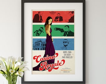 James Bond 007 Inspired - Casino Royale Vintage style A2 A3 A4 Art Print