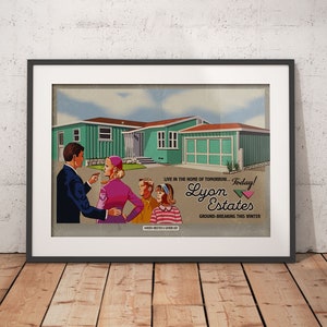 "Zurück in die Zukunft inspiriert ""Leon opeans"" Vintage Style Billboard Film Prop A4 A3 A2 Kunstdruck."