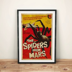 Stampa artistica di David Bowie: copertina del fumetto vintage Spiders From Mars