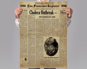 Star Trek TNG Inspired Vintage Prop Newspaper - Time 39 s Arrow - A1 A2 A3 A4 Art Print