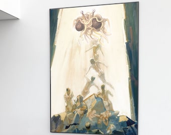 El Rapto del Monstruo de Espagueti Volador A4 A3 A2 A1 Lámina Artística