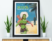 Retro Star Trek Visit Risa Suraya Bay Vintage Look Holiday Vacation A1 A2 A3 A4 A6 Postcard USA Sizes Art Print