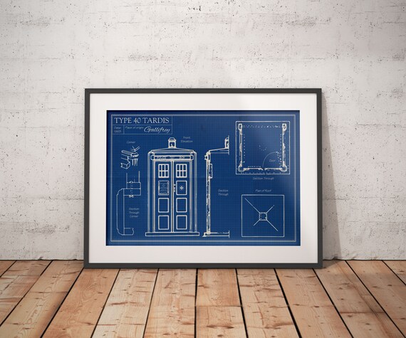Tardis Blueprint Poster