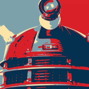 Obama style Doctor Who Dalek Exterminate Political Propaganda A4 A3 A2 A1 Poster Print image 3