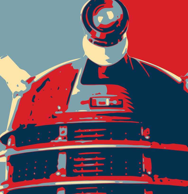 Obama style Doctor Who Dalek Exterminate Political Propaganda A4 A3 A2 A1 Poster Print image 3