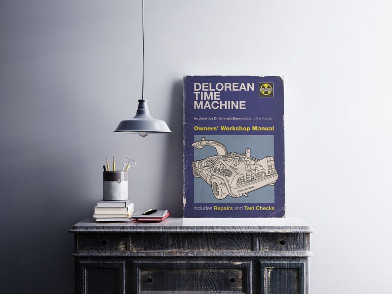 Back to the Future Inspired DeLorean Time Machine Haynes | Etsy