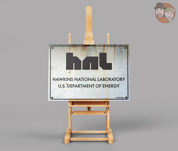 Stranger Things Inspired - HNL - Hawkins National Laboratory - Prop Replica A4 A3 A2 & A1 Art Print + Real Metal Sign