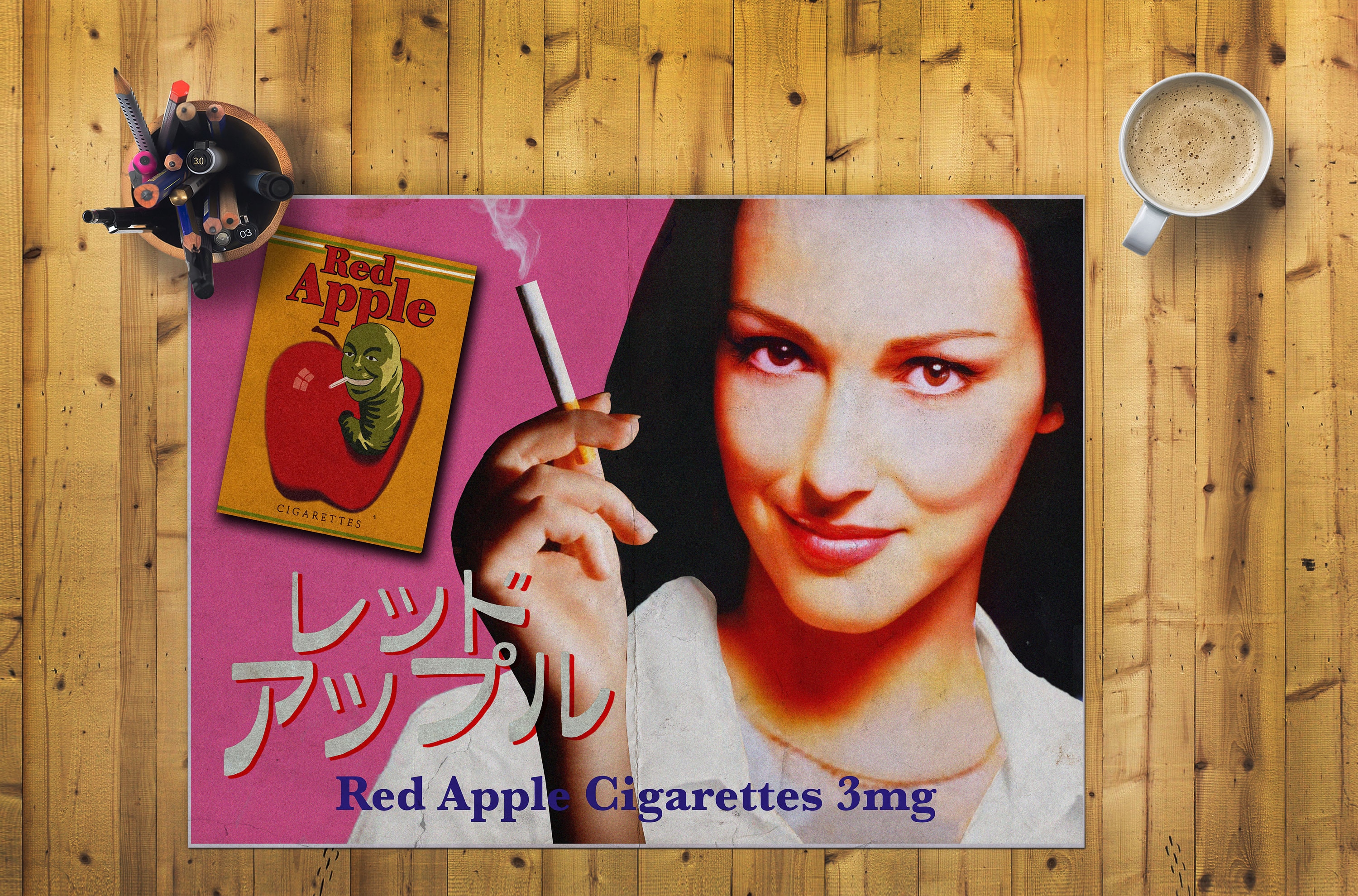 kill bill red apple cigarettes Kill Bill Inspired Red Apple Cigarettes Art Print - Quentin Tarantino Movie  Prop