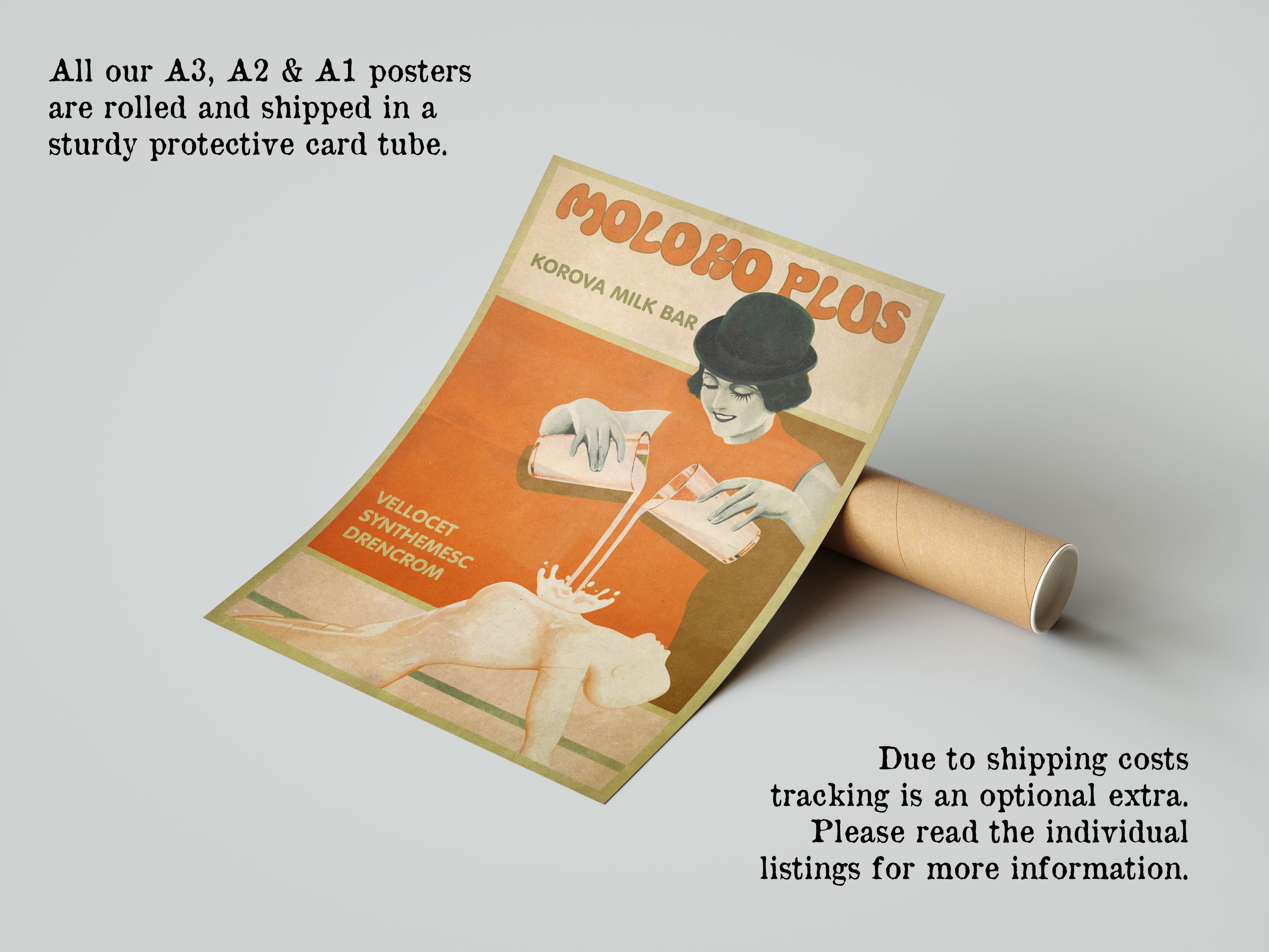 A Clockwork Orange Inspired Moloko Plus Korova Milk Bar A4 A3 Etsy